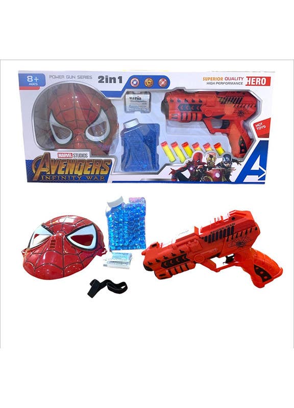 El-Safwa Water Gun With Spiderman Mask For Children - Multicolor