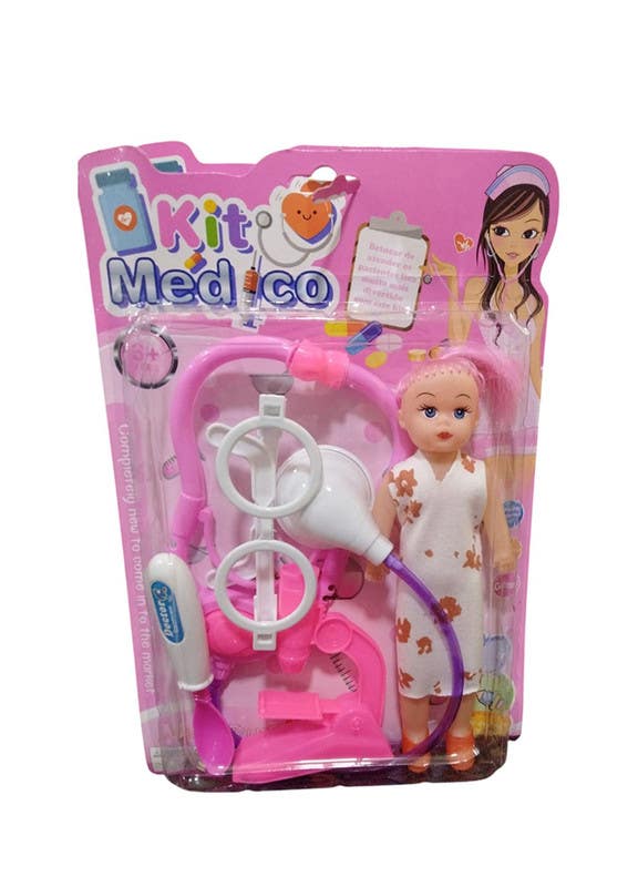 El-Safwa Doll Toy With Doctor Tools For Girls - Multicolor