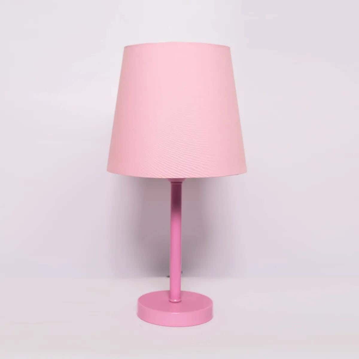 TBS Fabric Modern Table Lamp, 45 ×23 cm - Pink