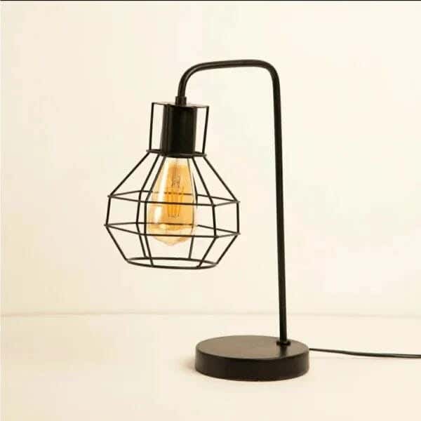 TBS Metal Modern Table Lamp, 40 ×20 cm - Black