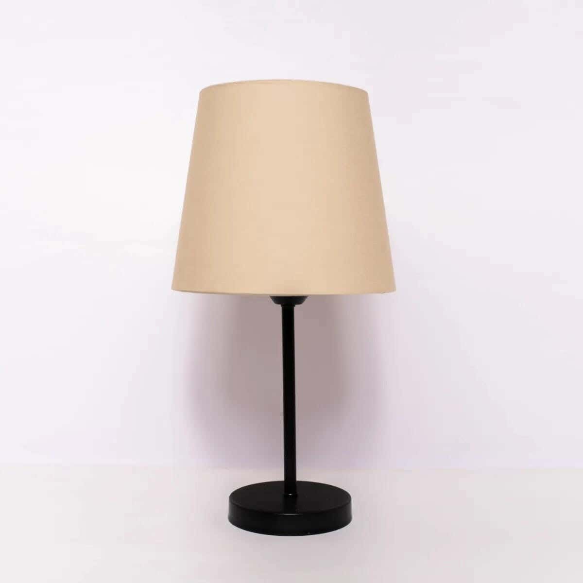 TBS Fabric Modern Table Lamp, 45 ×23 cm - Beige