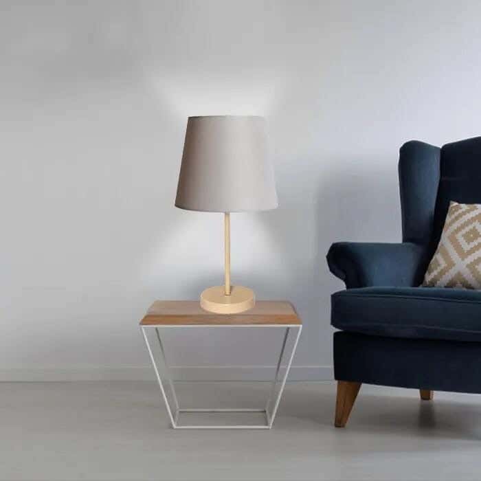 TBS Fabric Modern Table Lamp, 45 ×23 cm - Off White