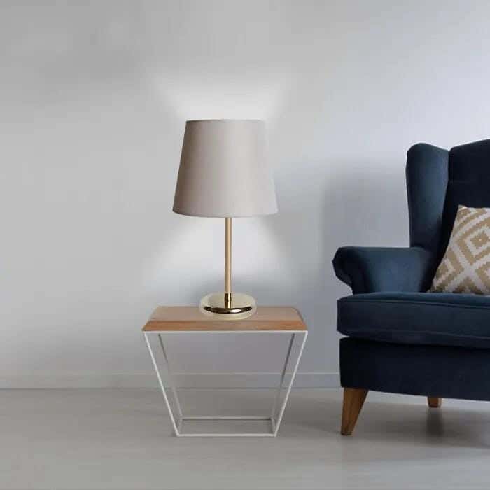 TBS Fabric Modern Table Lamp, 45 ×23 cm - Off White