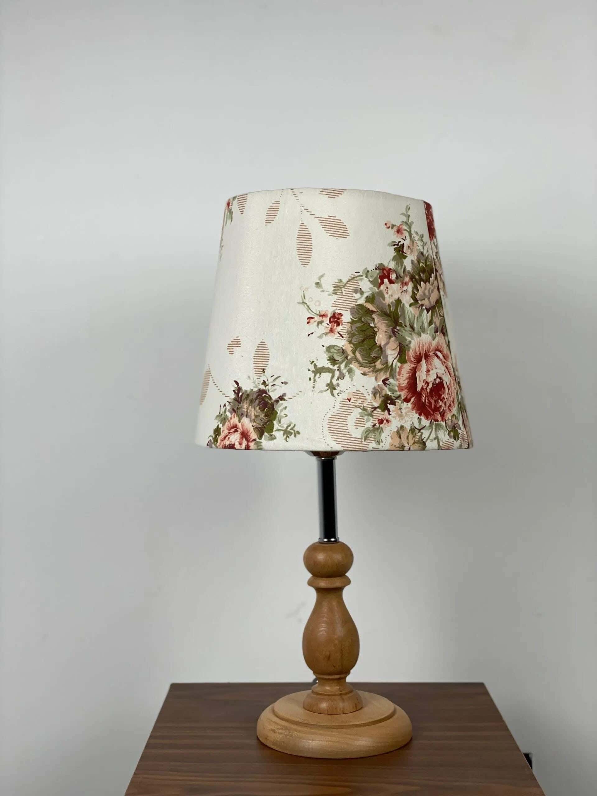 TBS Fabric Modern Table Lamp, 45 ×23 cm - Off White