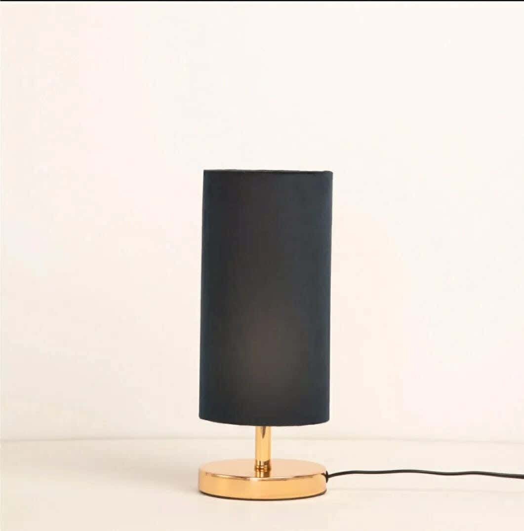 TBS Fabric Modern Table Lamp, 30 ×15 cm - Black