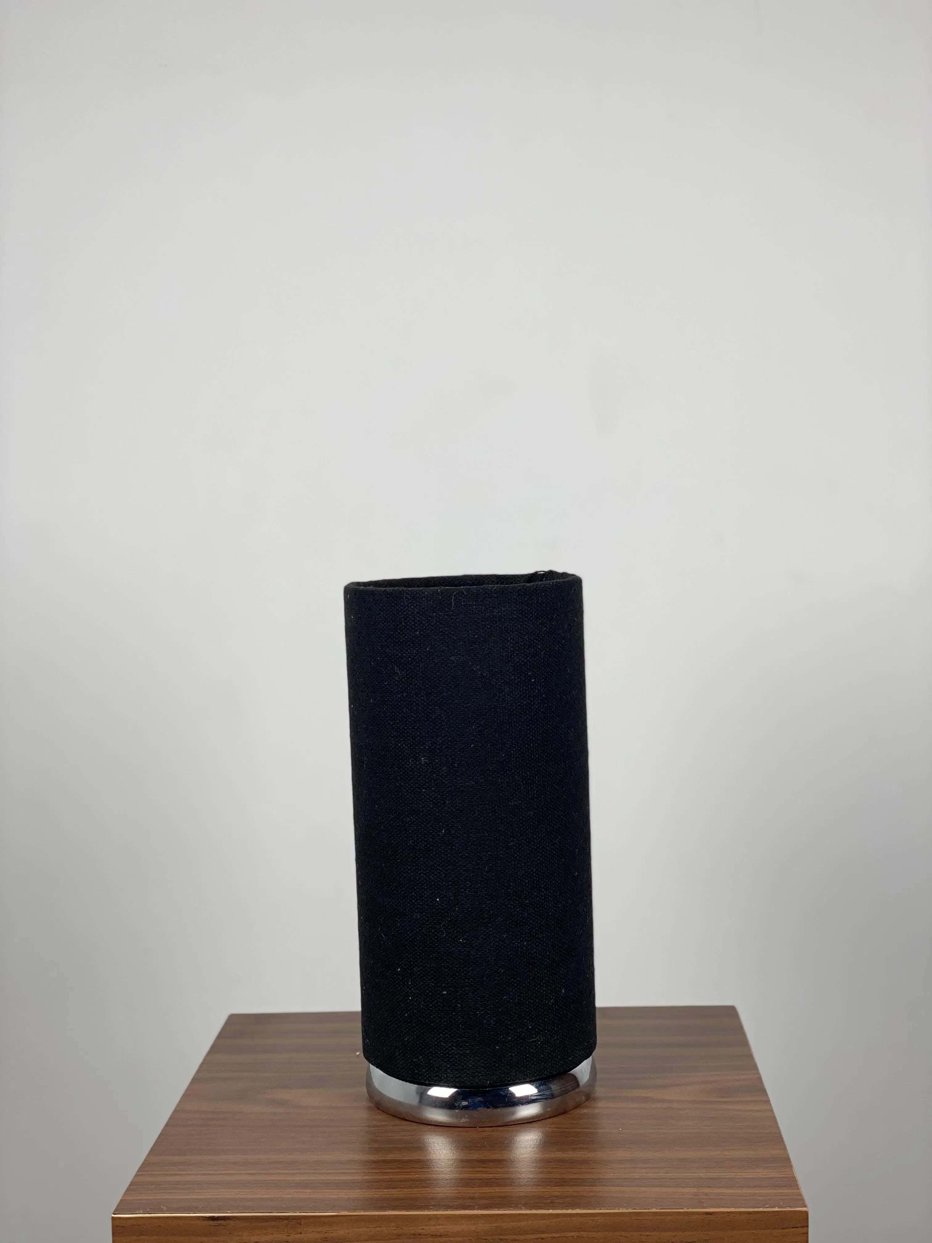 TBS Fabric Modern Table Lamp, 23 ×12 cm - Black