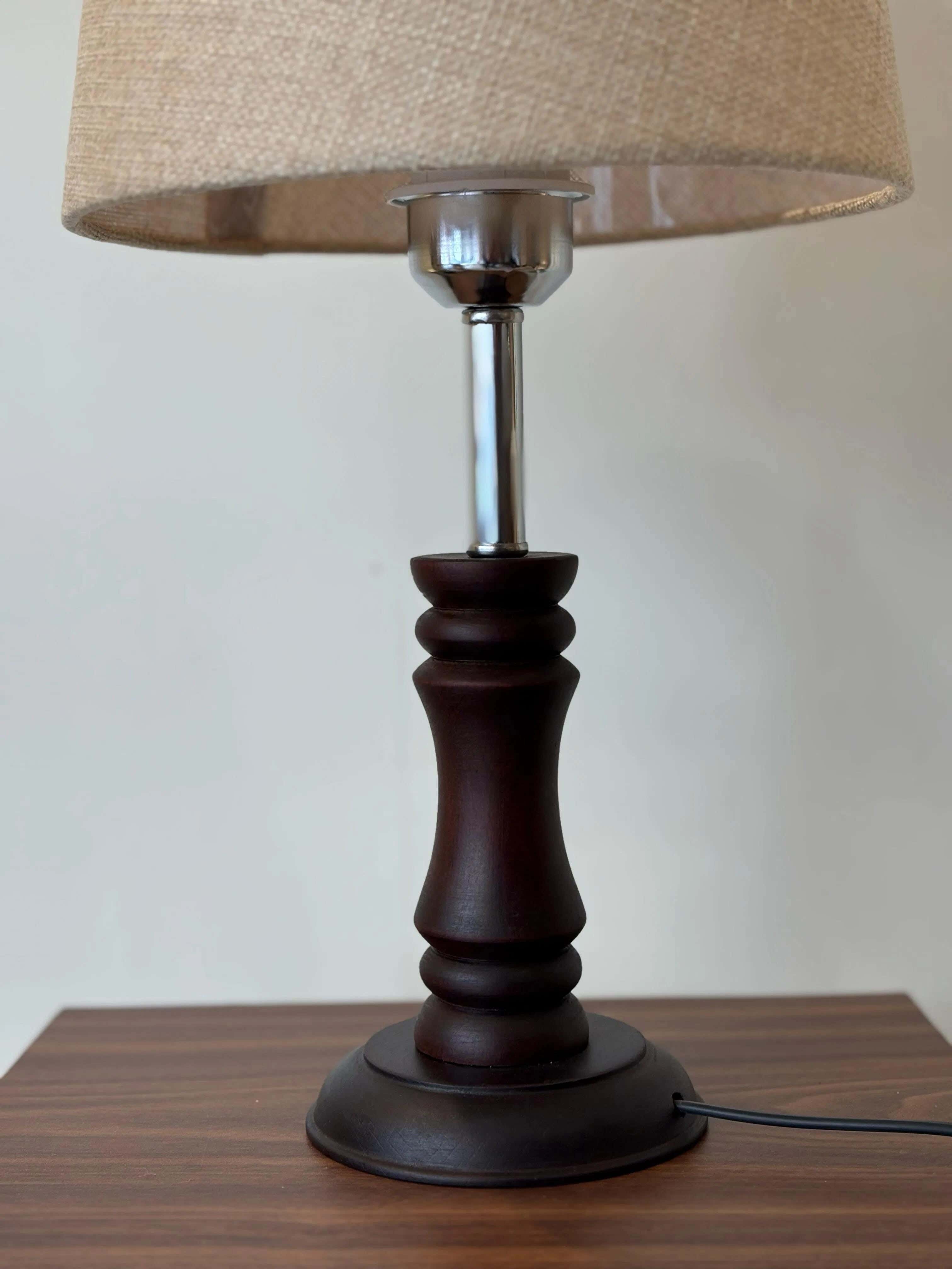 TBS Fabric Modern Table Lamp, 45 ×23 cm - Beige
