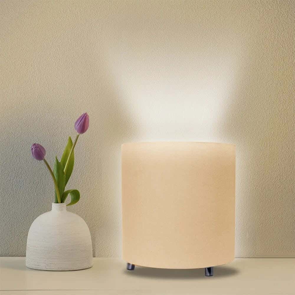 TBS Fabric Modern Table Lamp, 20 ×20 cm - Beige