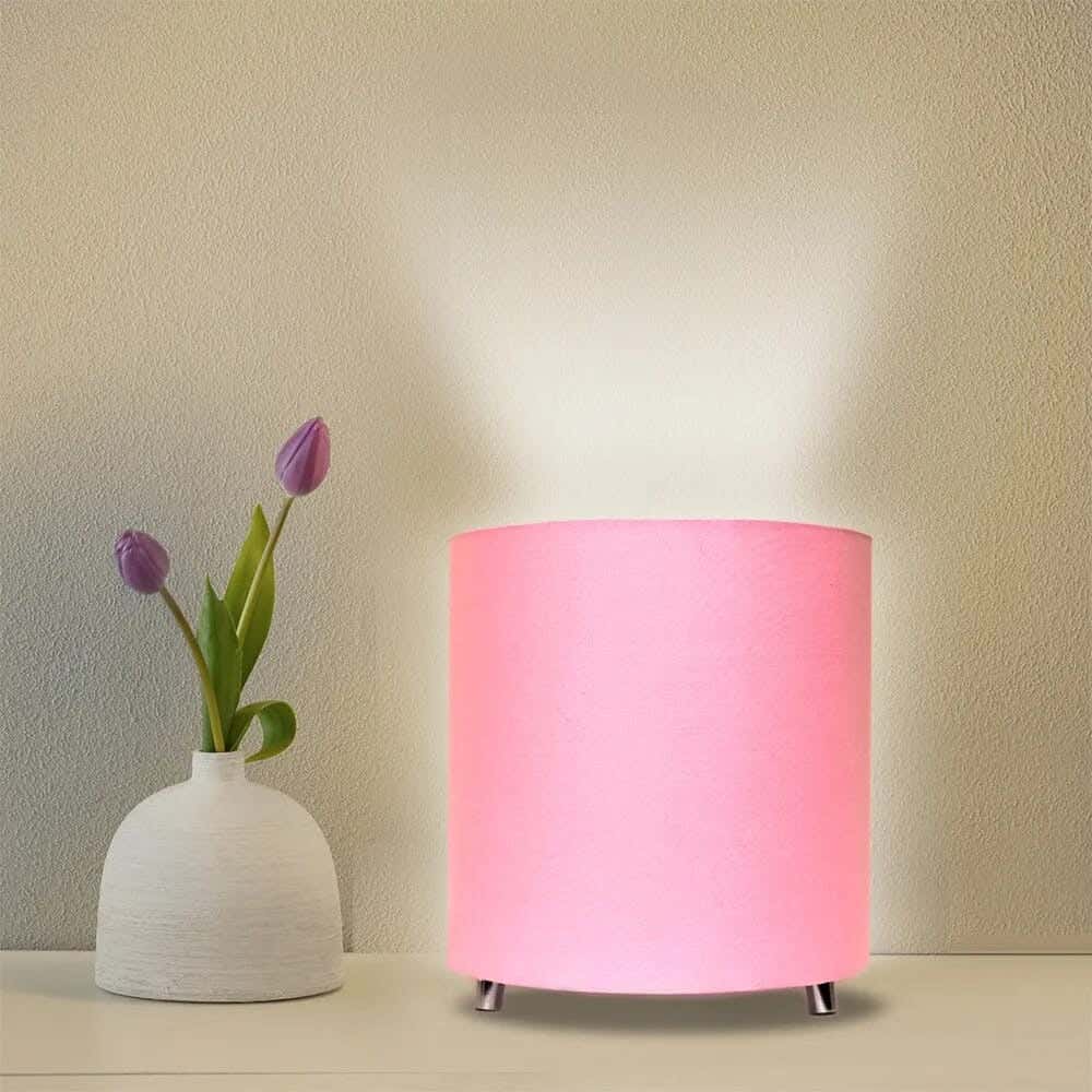 TBS Fabric Modern Table Lamp, 20 ×20 cm - Pink