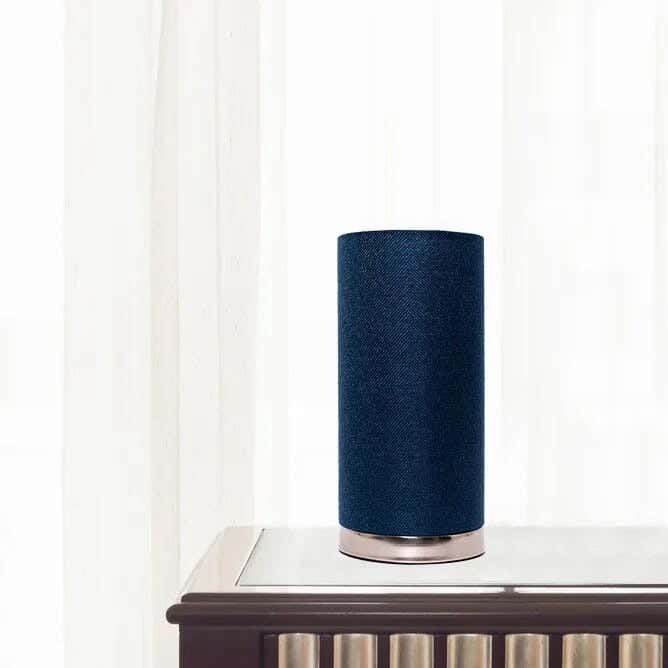 TBS Fabric Modern Table Lamp, 28 ×12 cm - Navy Blue