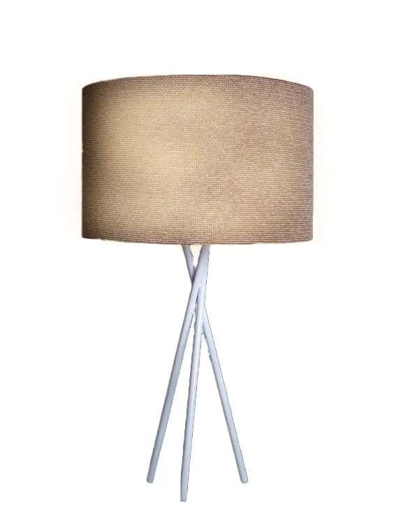 TBS Fabric Modern Table Lamp, 45 ×30 cm - Brown
