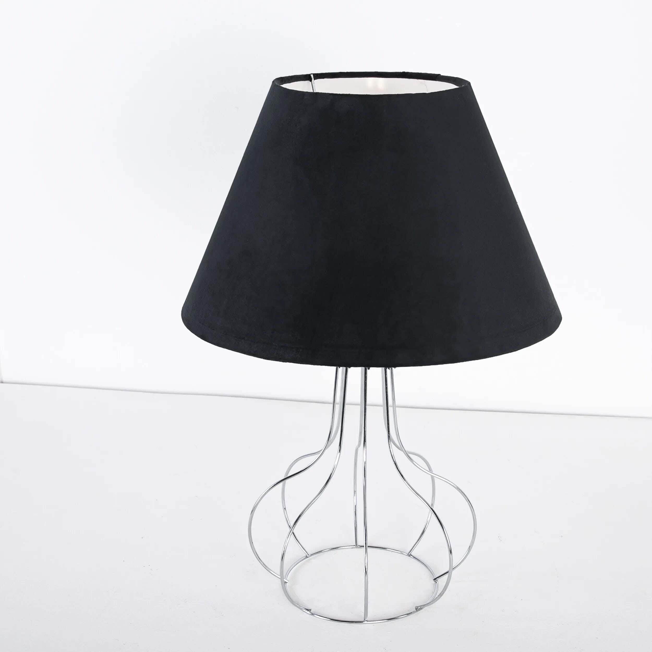 TBS Fabric Modern Table Lamp, 45 ×30 cm - Black