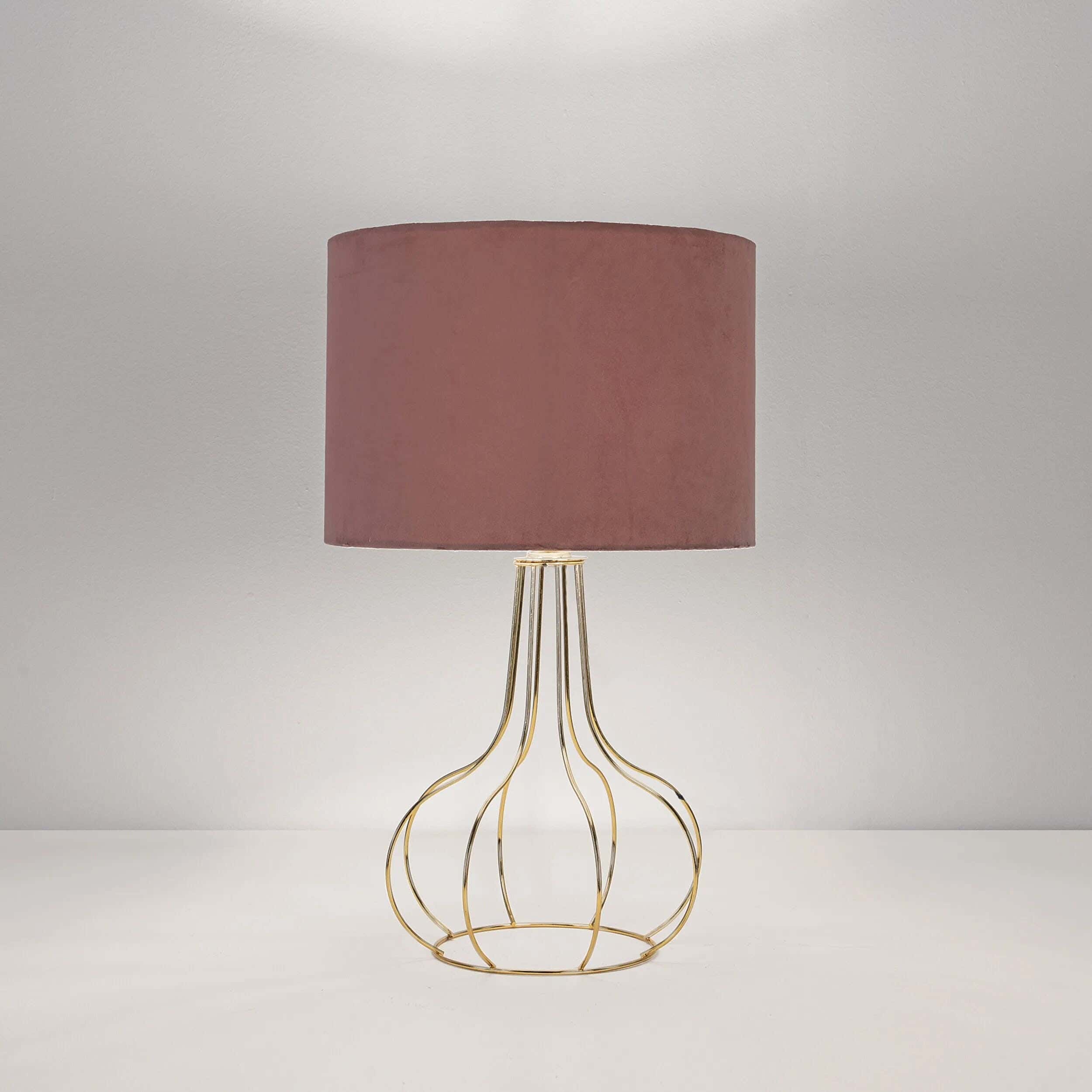 TBS Fabric Modern Table Lamp, 65 ×40 cm - Cashmere