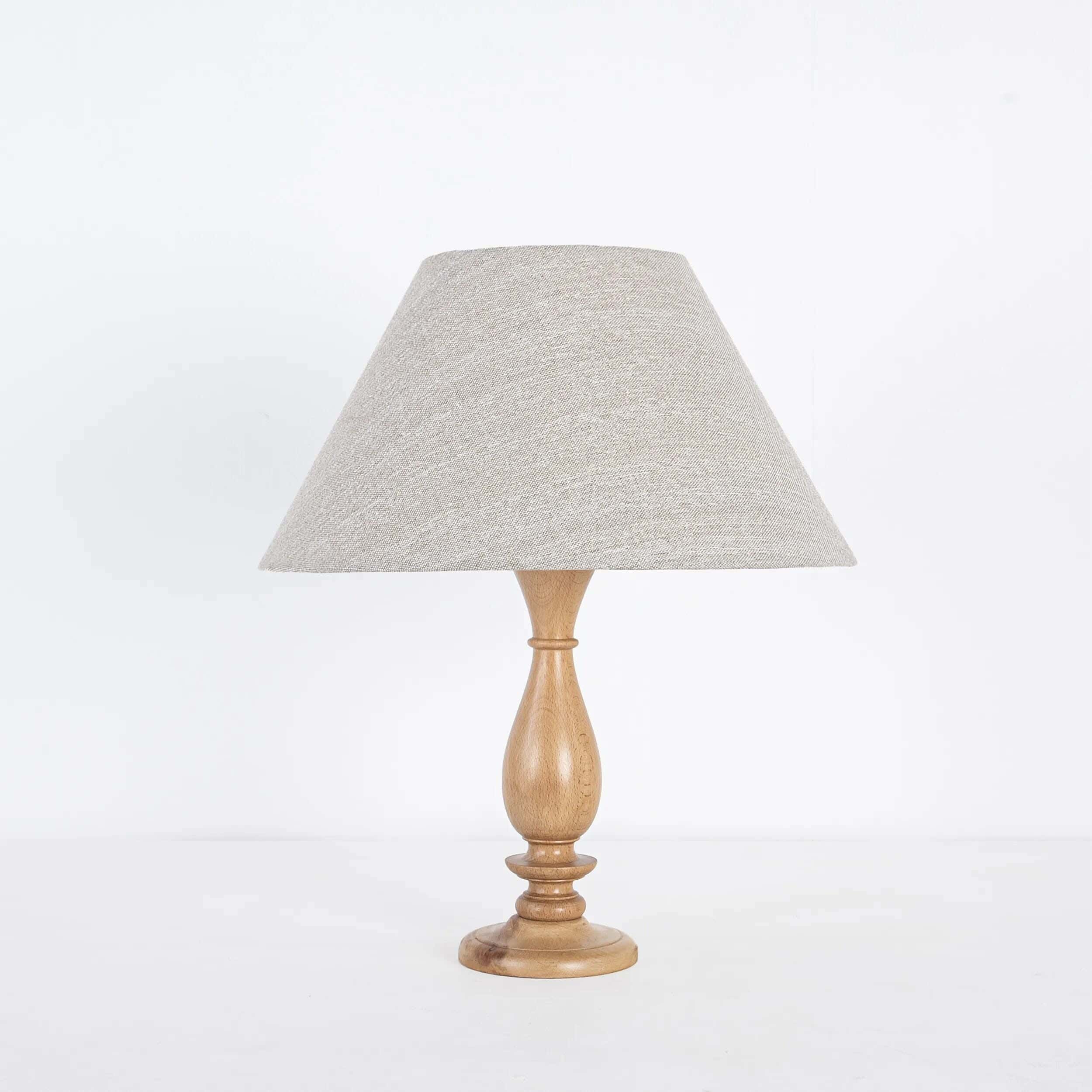 TBS Fabric Modern Table Lamp, 65 ×40 cm - Beige