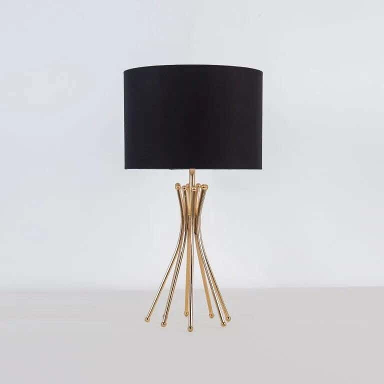 TBS Fabric Modern Table Lamp, 65 ×40 cm - Black