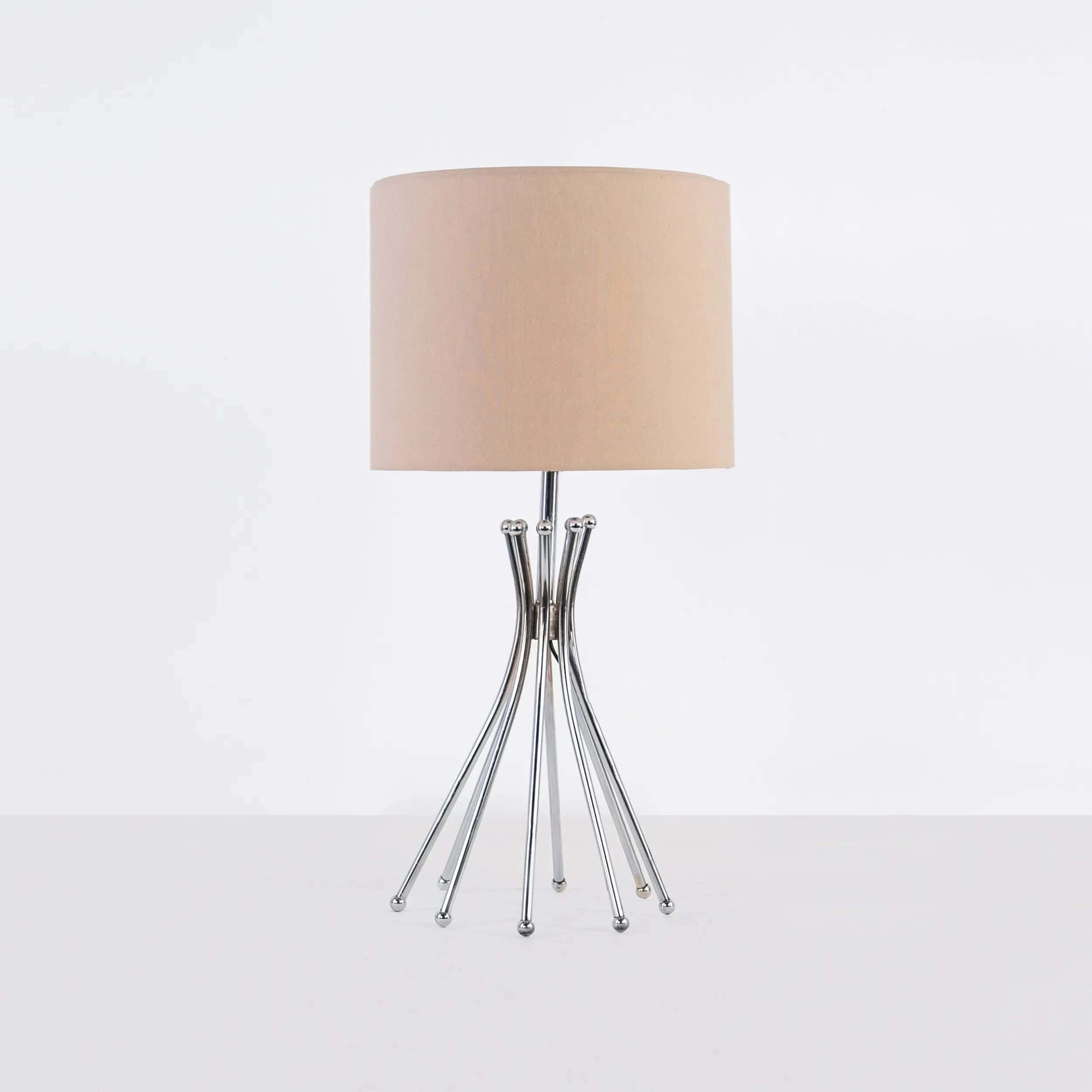 TBS Fabric Modern Table Lamp, 65 ×40 cm - Pink
