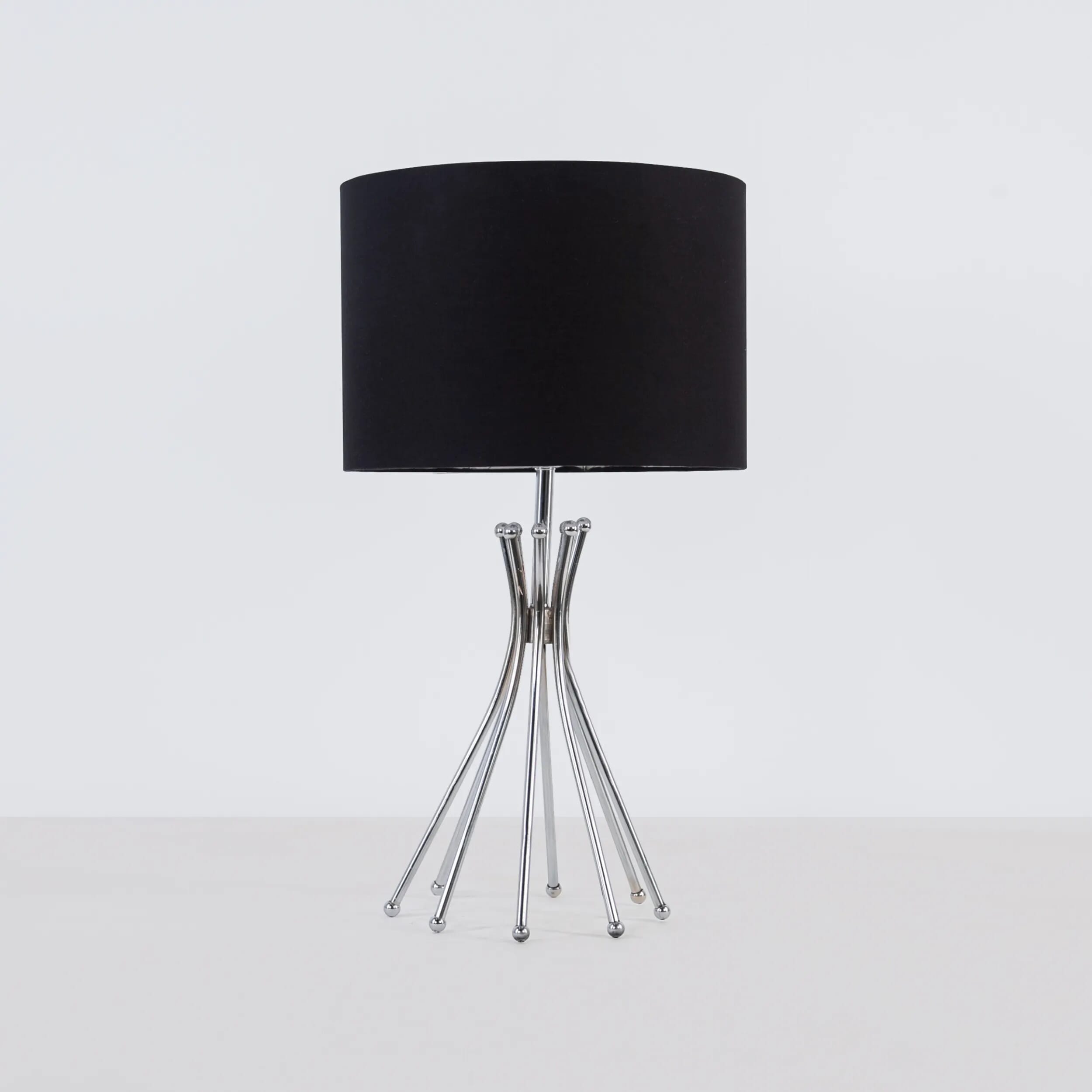 TBS Fabric Modern Table Lamp, 65 ×40 cm - Black