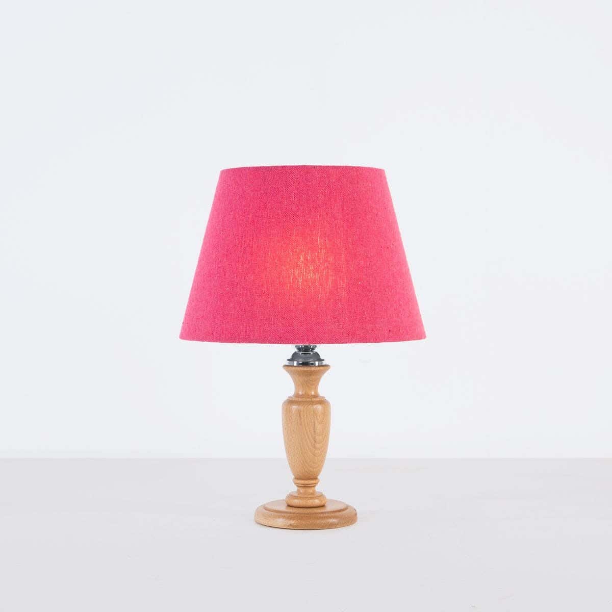 TBS Fabric Modern Table Lamp, 45 ×23 cm - Fuchsia