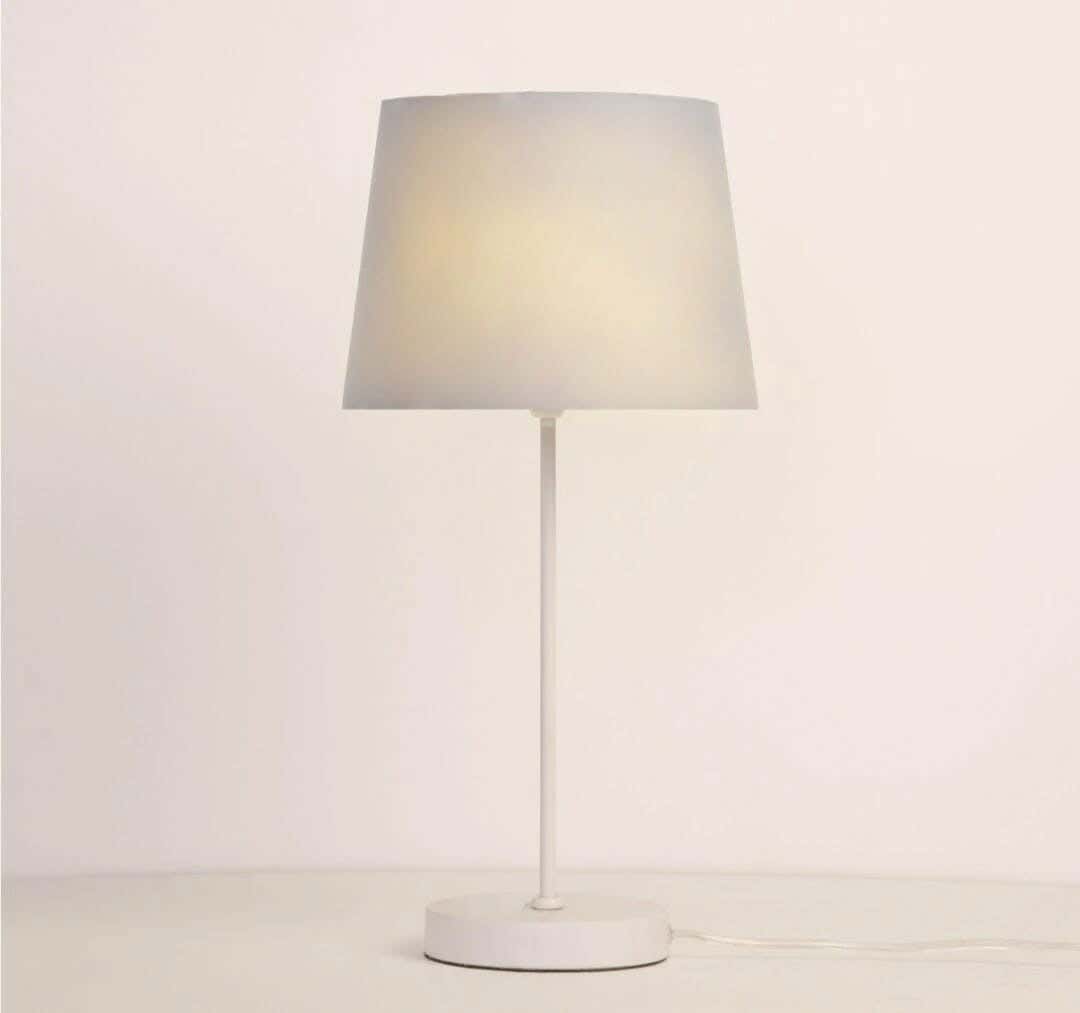 TBS Fabric Modern Table Lamp, 45 ×30 cm - Grey