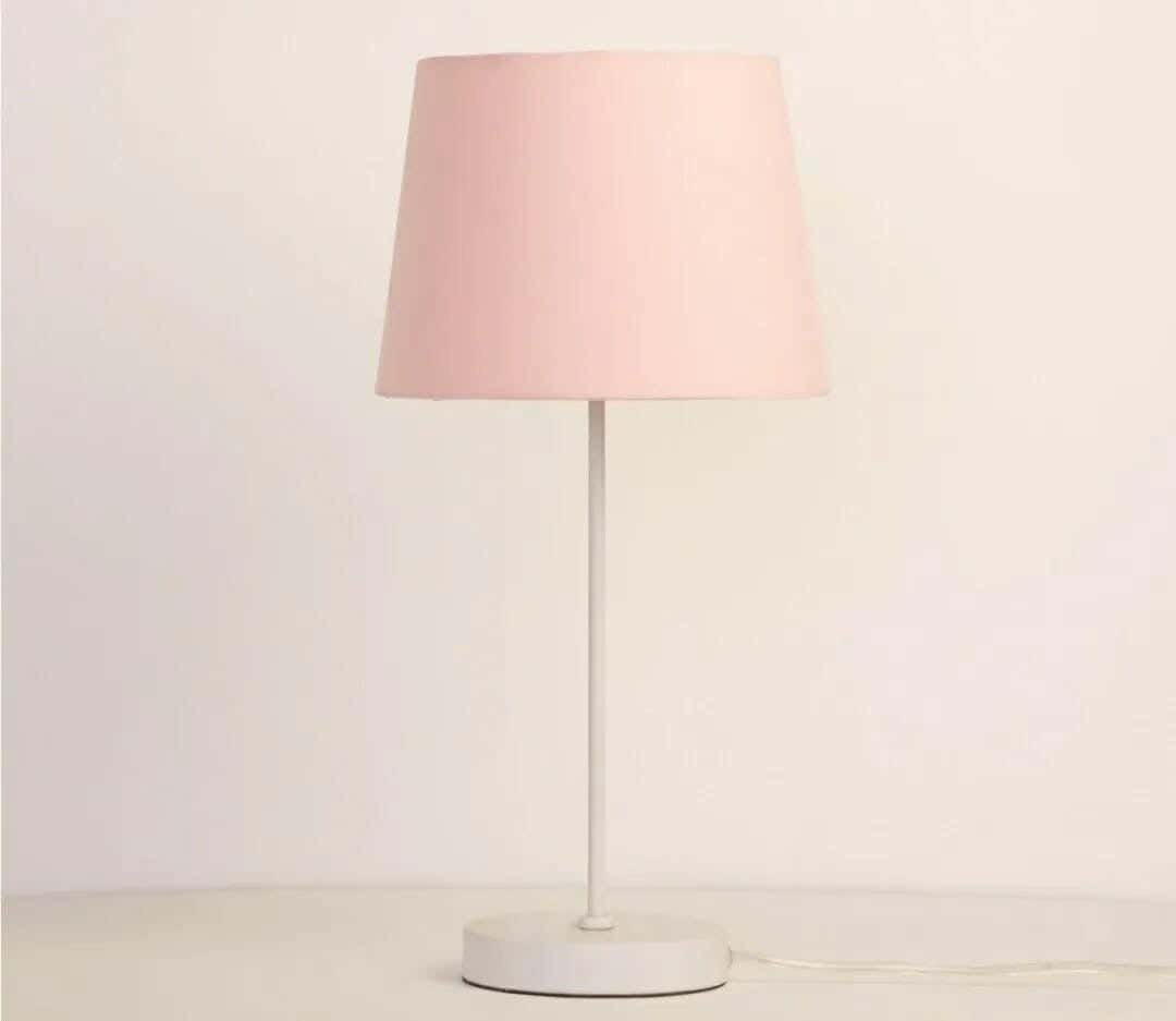 TBS Fabric Modern Table Lamp, 45 ×30 cm - Pink