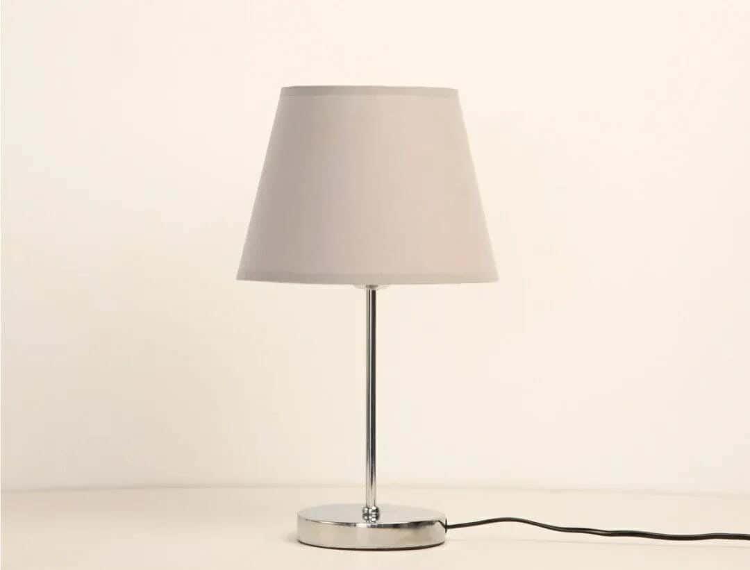 TBS Fabric Modern Table Lamp, 45 ×23 cm - Grey