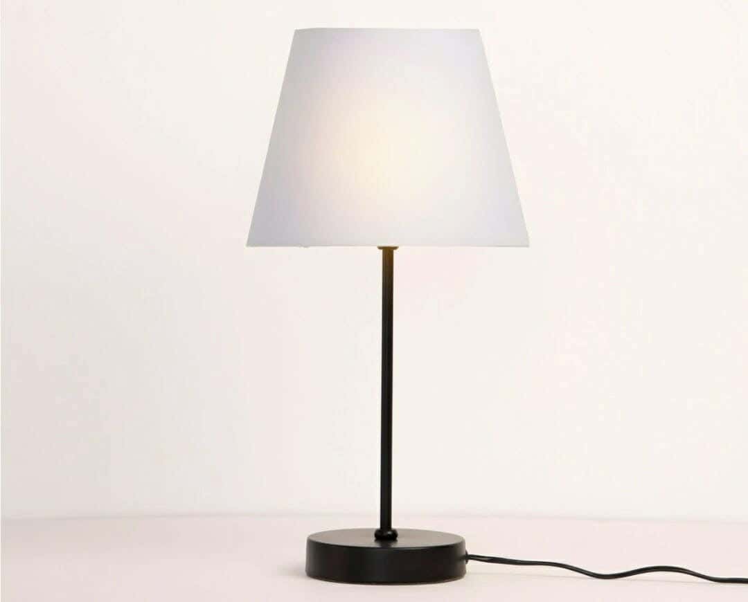 TBS Fabric Modern Table Lamp, 45 ×23 cm - Off White