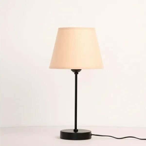 TBS Fabric Modern Table Lamp, 45 ×23 cm - Beige