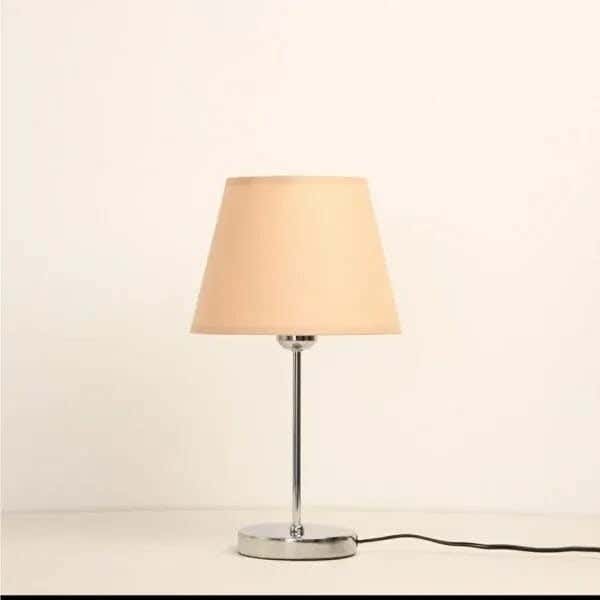 TBS Fabric Modern Table Lamp, 45 ×23 cm - Beige