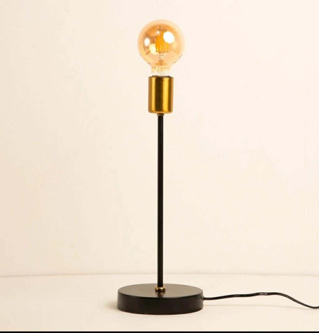 TBS Metal Modern Table Lamp, 45 ×15 cm - Black