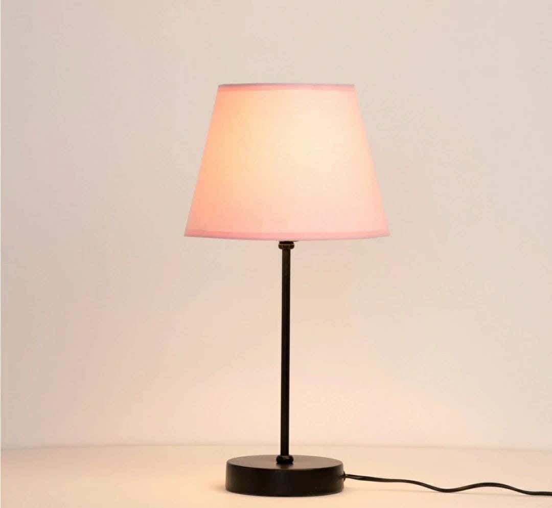 TBS Fabric Modern Table Lamp, 45 ×23 cm - Beige