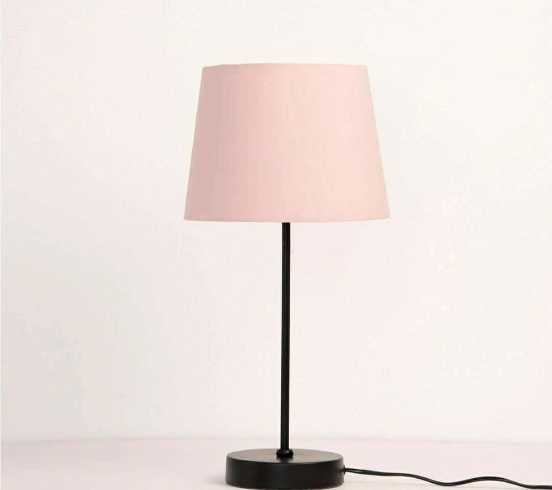 TBS Fabric Modern Table Lamp, 45 ×30 cm - Pink