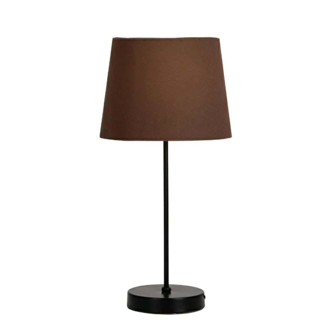 TBS Fabric Modern Table Lamp, 45 ×30 cm - Brown