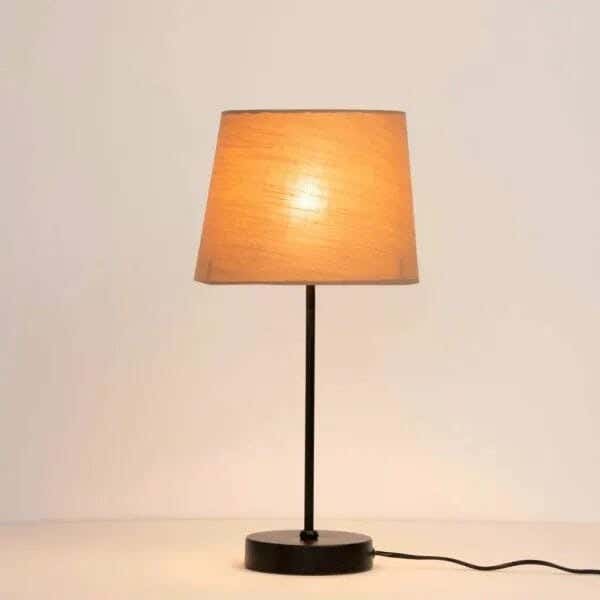 TBS Fabric Modern Table Lamp, 45 ×30 cm - Beige