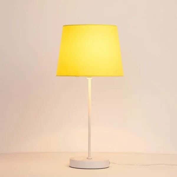 TBS Fabric Modern Table Lamp, 45 ×30 cm - Yellow