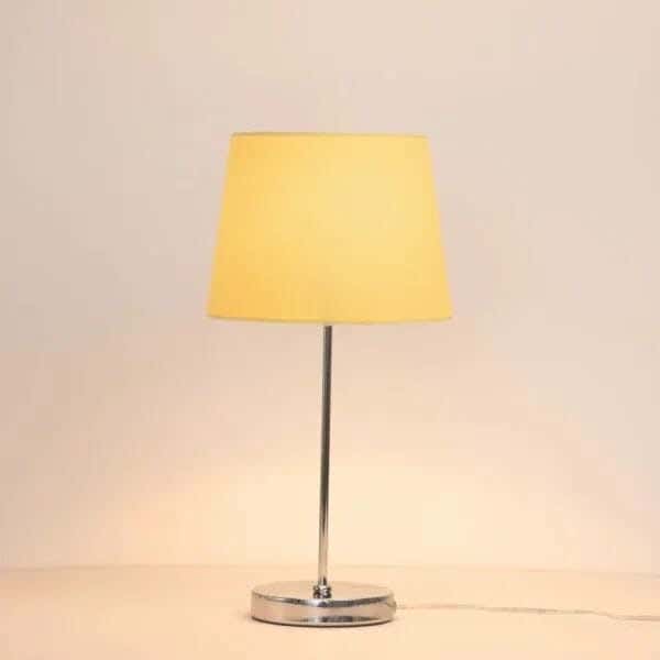 TBS Fabric Modern Table Lamp, 45 ×30 cm - Yellow