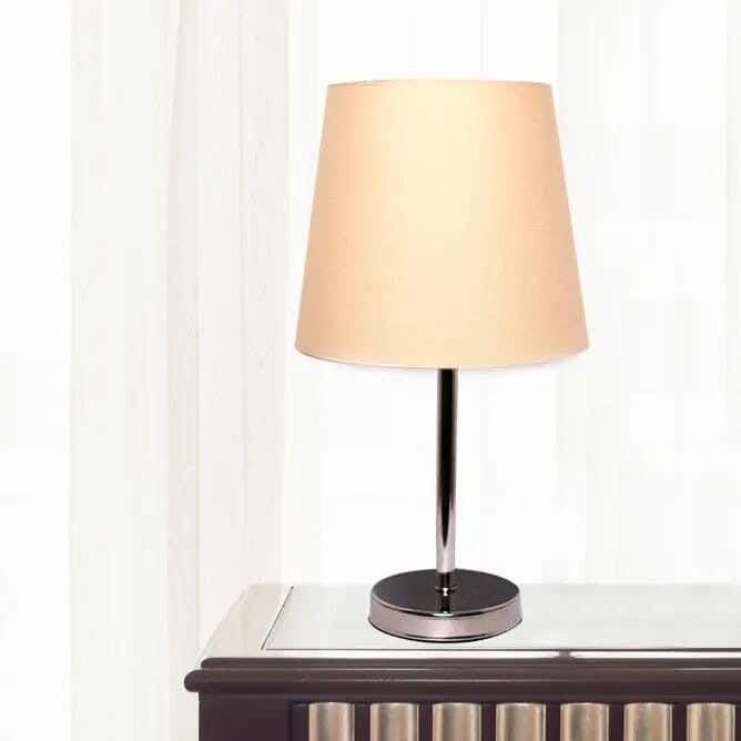 TBS Fabric Modern Table Lamp, 45 ×23 cm - Beige