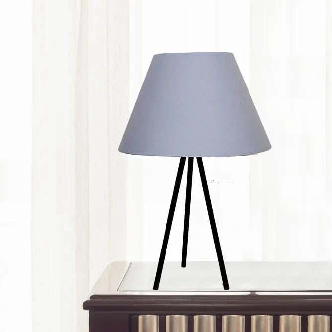 TBS Fabric Modern Table Lamp, 65 ×30 cm - Grey