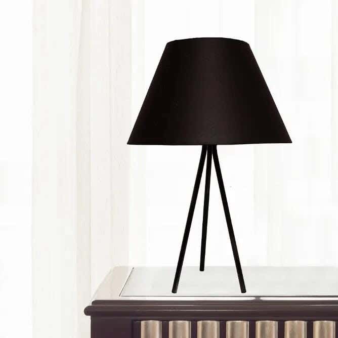 TBS Fabric Modern Table Lamp, 65 ×30 cm - Black