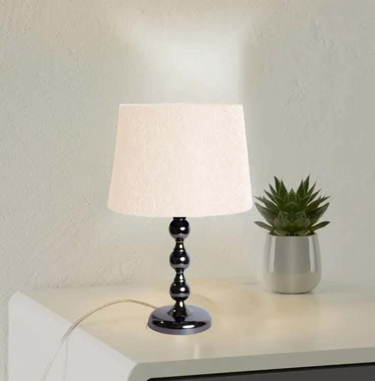 TBS Fabric Modern Table Lamp, 45 ×30 cm - Off White