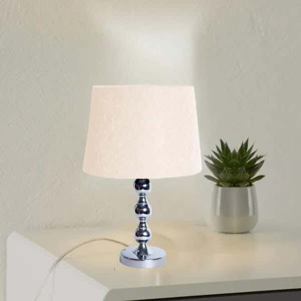 TBS Fabric Modern Table Lamp, 45 ×30 cm - Off White