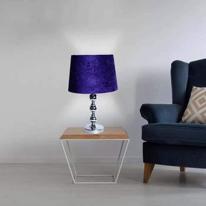 TBS Fabric Modern Table Lamp, 45 ×30 cm - Blue