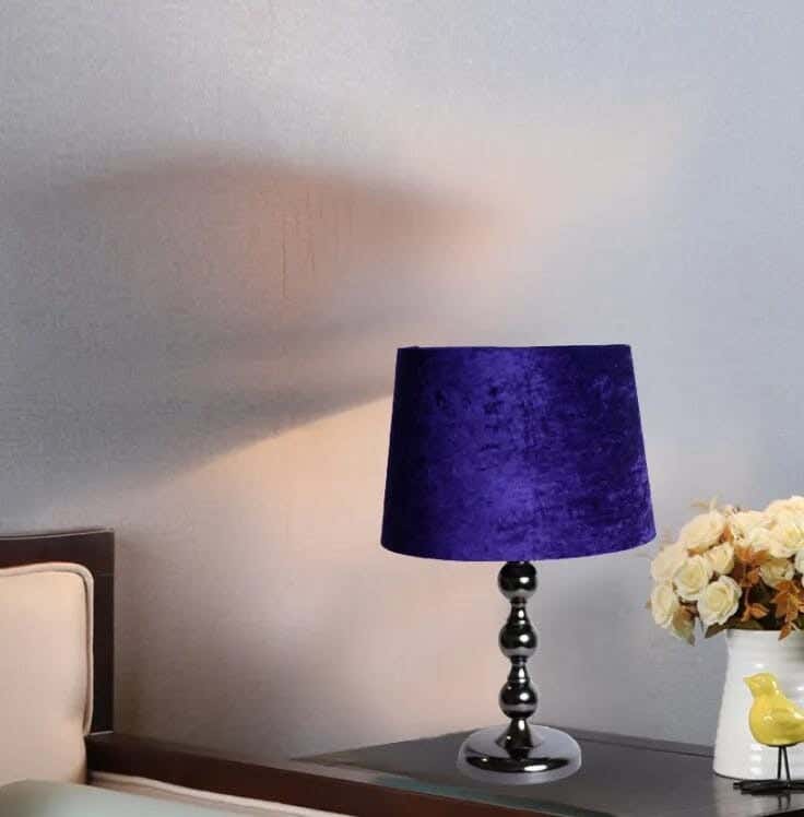 TBS Fabric Modern Table Lamp, 45 ×30 cm - Blue