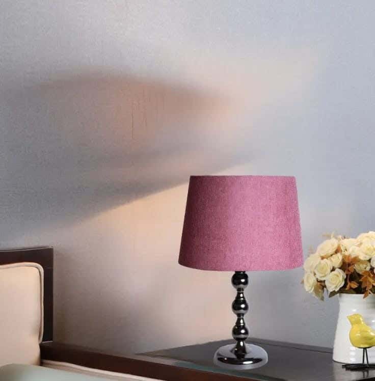 TBS Fabric Modern Table Lamp, 45 ×30 cm - Cashmere