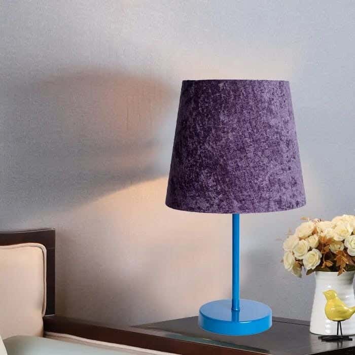 TBS Fabric Modern Table Lamp, 45 ×30 cm - Navy Blue