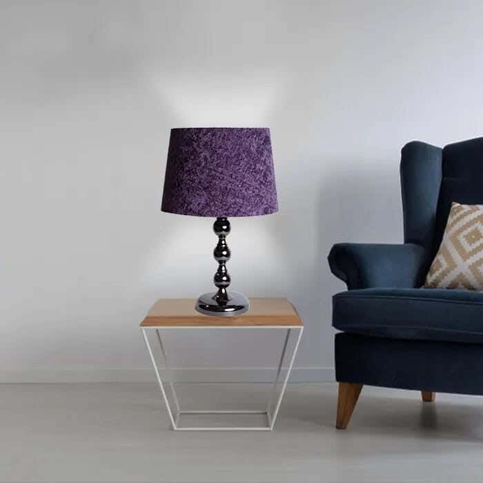 TBS Fabric Modern Table Lamp, 45 ×30 cm - Navy Blue