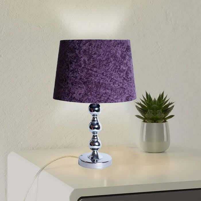 TBS Fabric Modern Table Lamp, 45 ×30 cm - Navy Blue