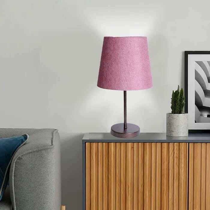 TBS Fabric Modern Table Lamp, 45 ×23 cm - Cashmere