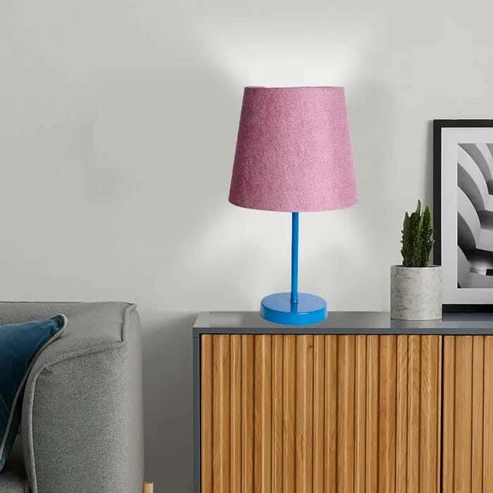 TBS Fabric Modern Table Lamp, 45 ×23 cm - Cashmere