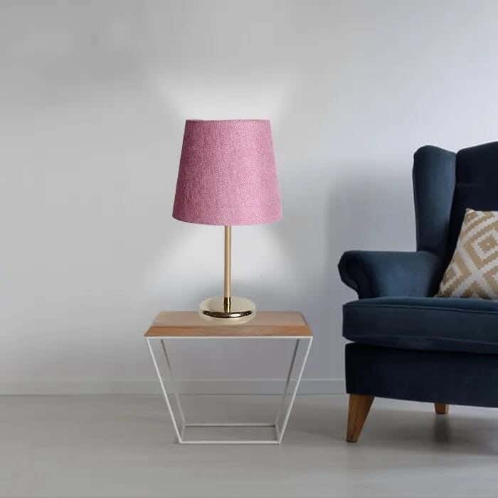 TBS Fabric Modern Table Lamp, 45 ×23 cm - Cashmere
