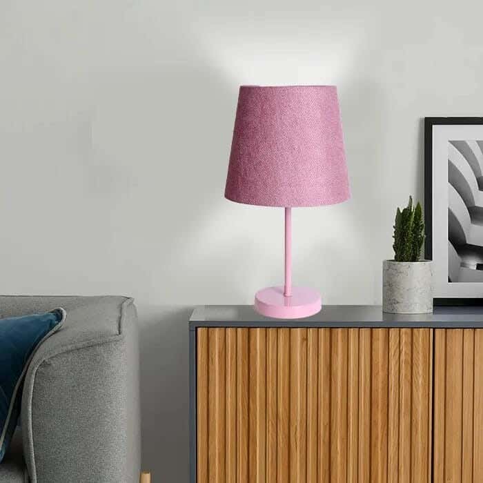 TBS Fabric Modern Table Lamp, 45 ×23 cm - Cashmere